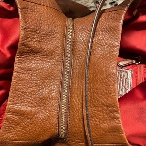 Coach Leather Shoulder Bag w/ Dust Bag + Leather Cleaner